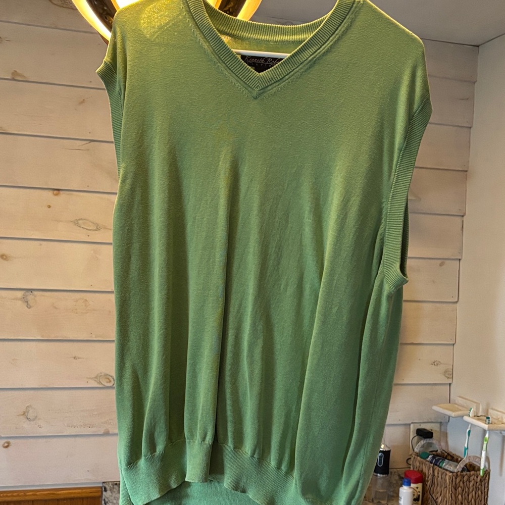 Classic Green V-Neck Sweater